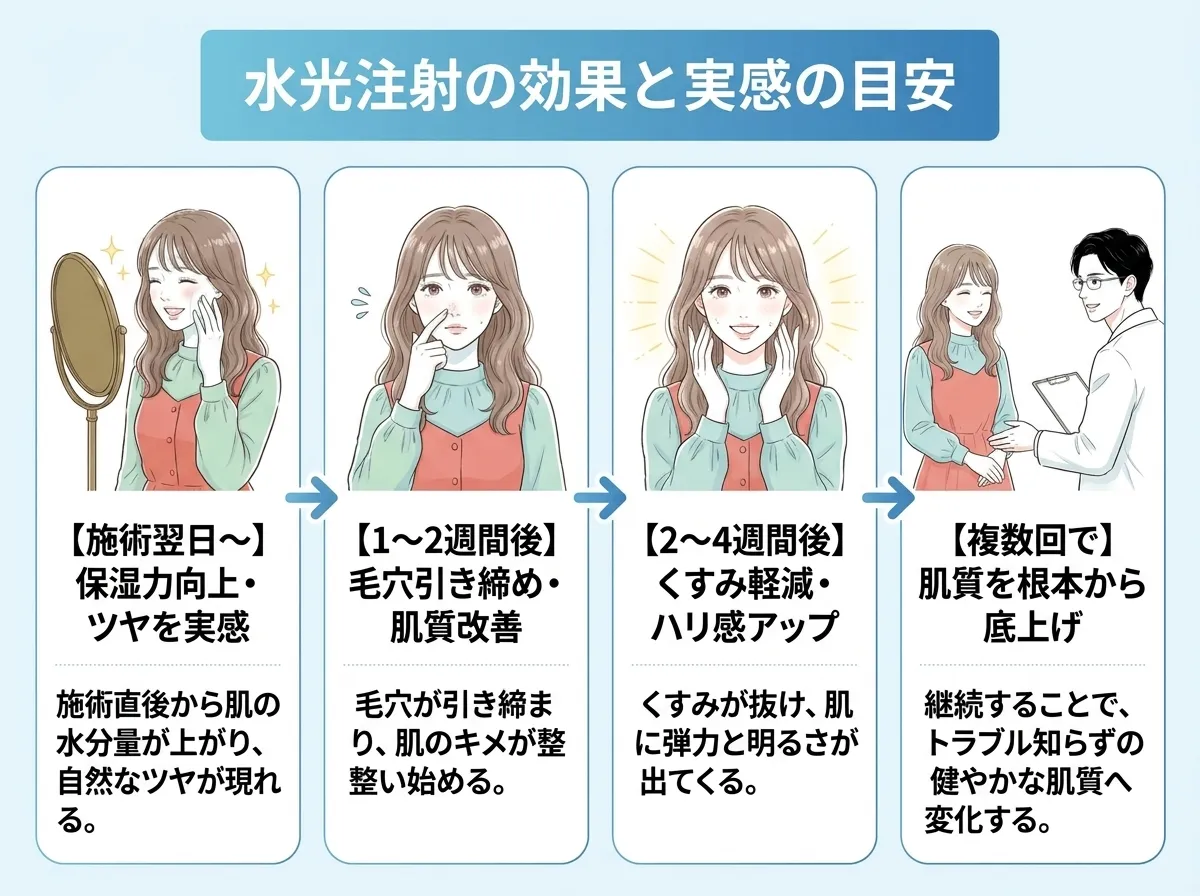 水光注射の効果と期間継続による効果の実感