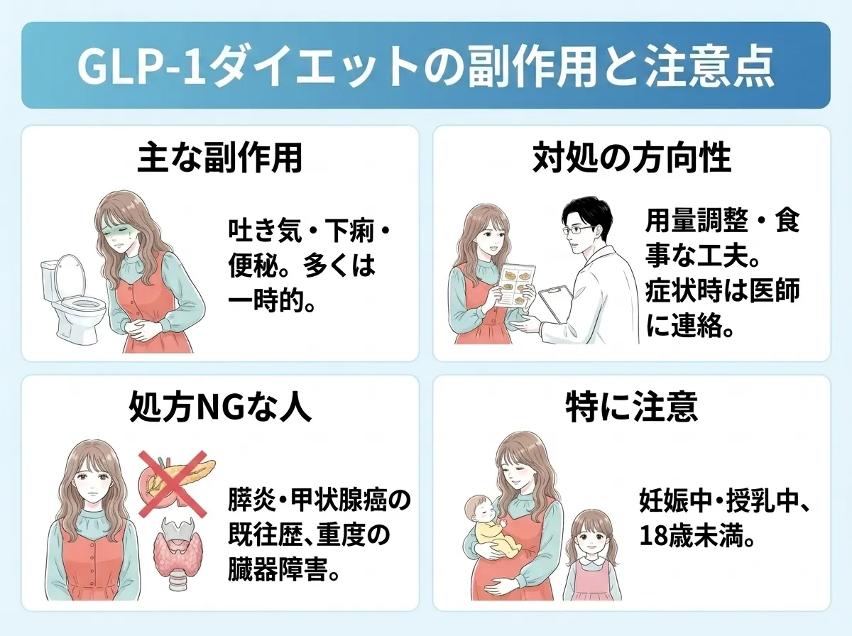 GLP-1ダイエットの副作用と注意点