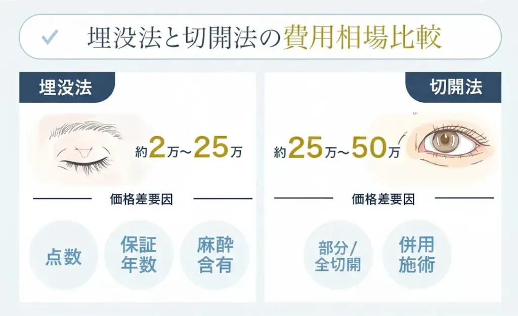 札幌の二重整形の費用相場