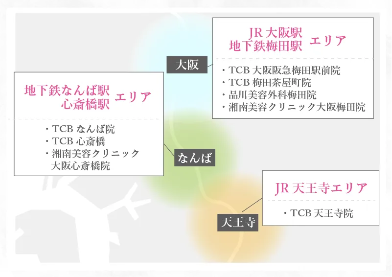 大阪エリア別マップ